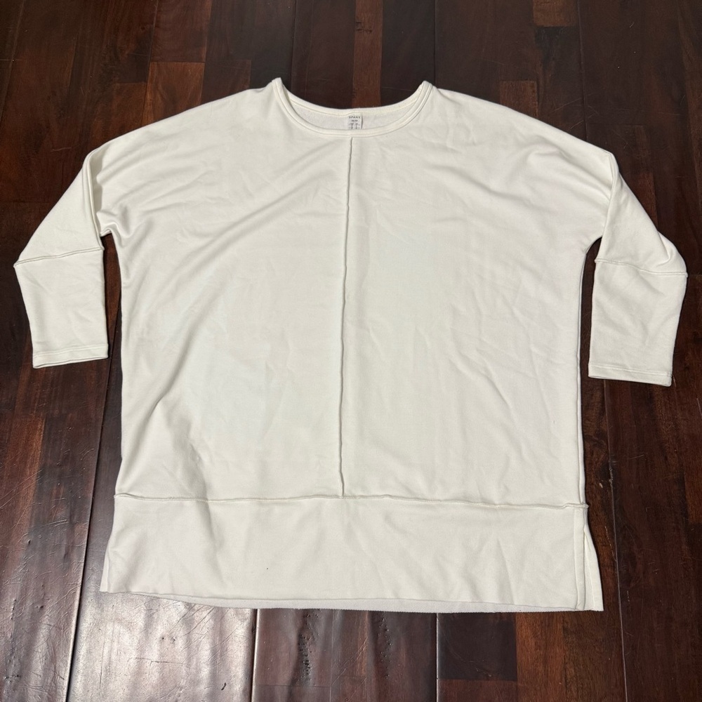 SPANX Perfect Length Top Size XS White Dolman Athleisure Casual 50171R